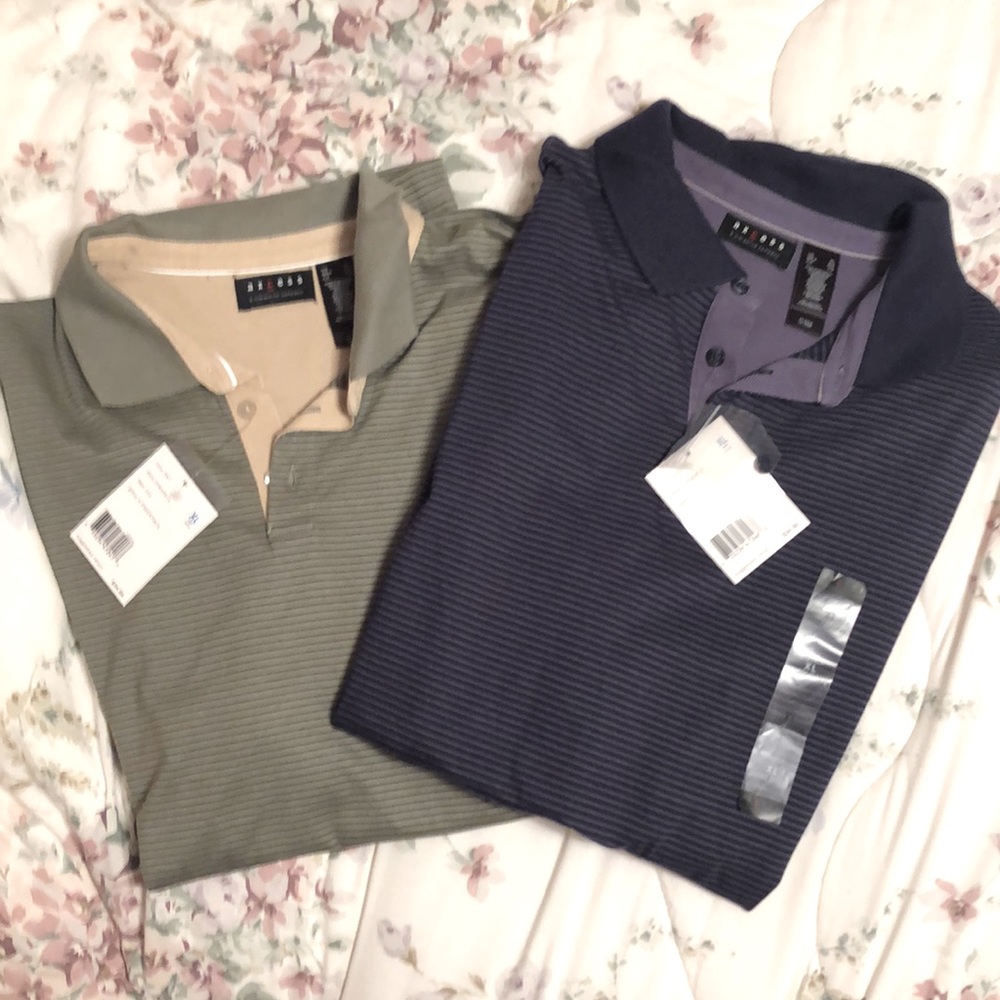 Axcess (XL) Two Polo Shirts (Navy and Green)